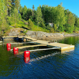 Trä / betongbrygga