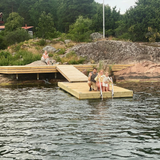 Landgång 1,2 x 4 m mellan land och flytbrygga