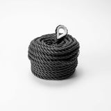 Treslagen ankarlina i polyester i färg svart. Linan består av polyester och 35% flexande fiber. 